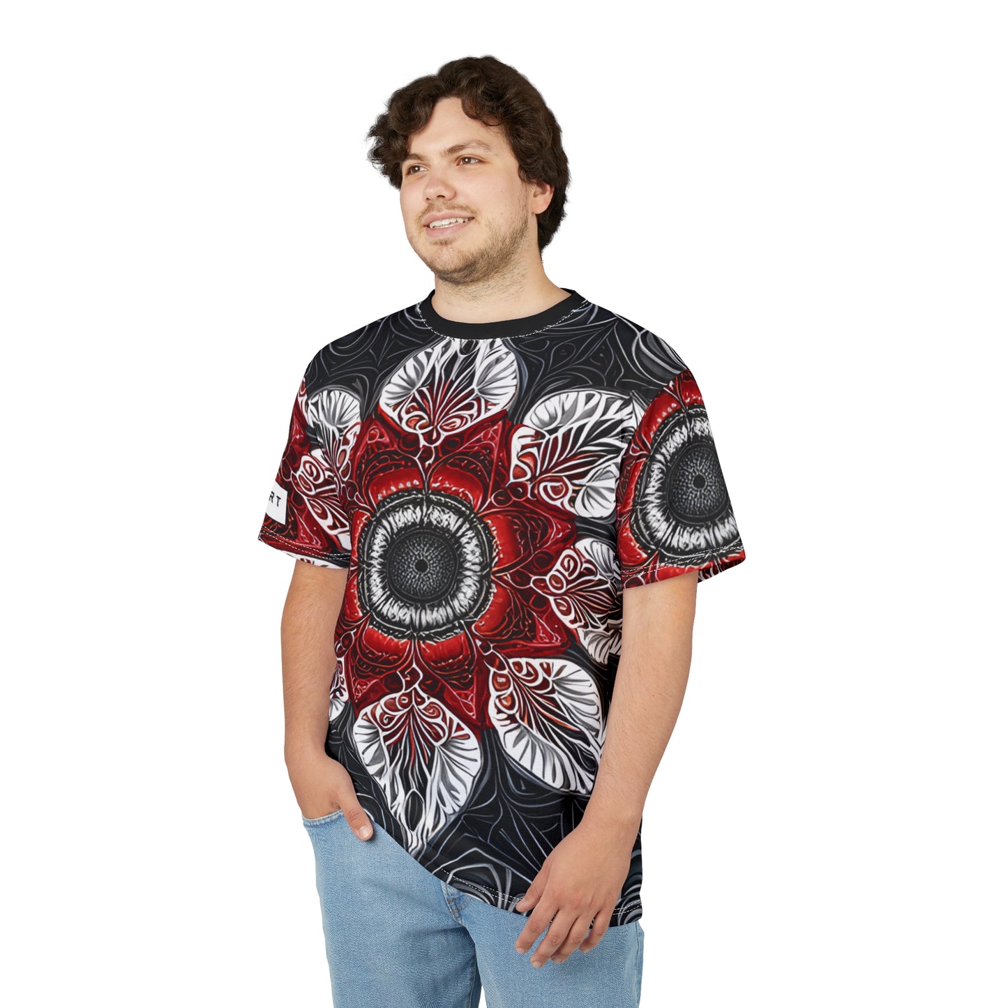 "Cosmic Crimson Mandala" Tee