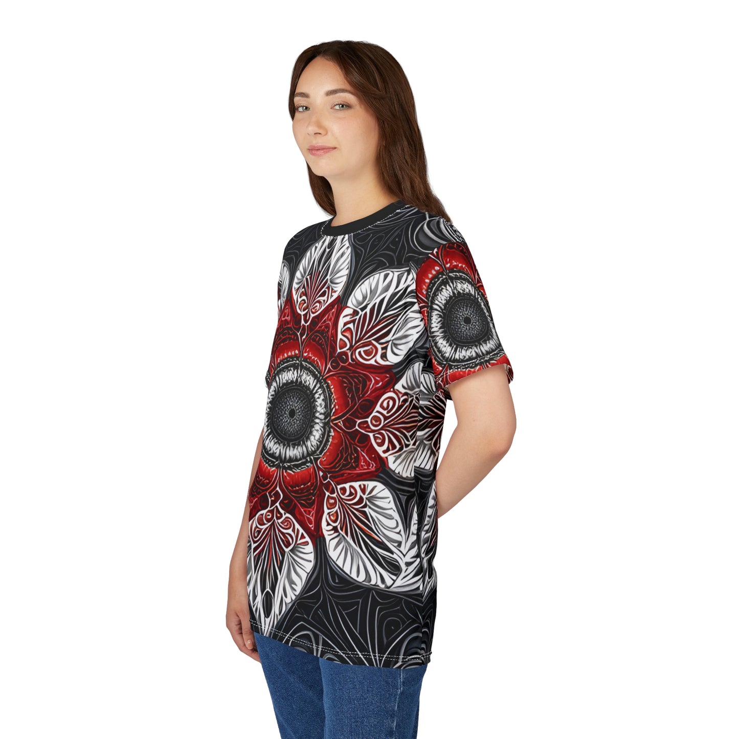 "Cosmic Crimson Mandala" Tee